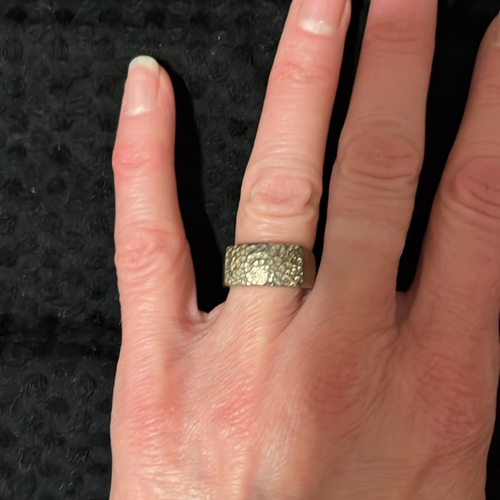 Silver Ring with Modern Design